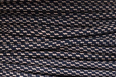 Textilní kabel Tečka Černo-Béžová 38 opředený 2x0,75 a 3x0,75mm2