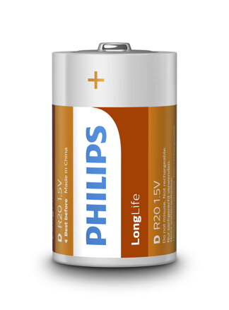 Baterie R20 / D Philips, 2 ks