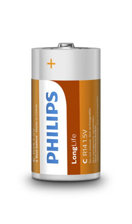 Baterie R14 / C, Philips, 2 ks