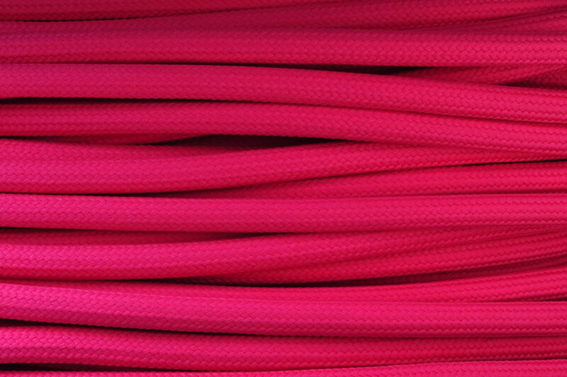 Textilní kabel Růžový Tmavý R11 opředený 2x0,75 a 3x0,75mm2