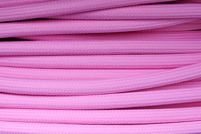 Textilní kabel Růžový Světlý RU5 opředený 2x0,75 a 3x0,75mm2