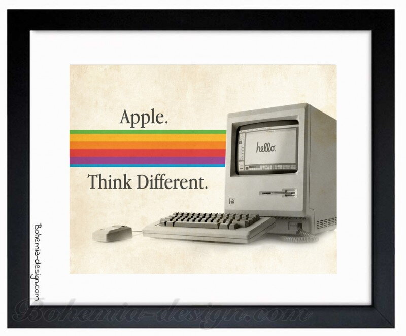 Ilustrace Apple Think Different 30x40 cm
