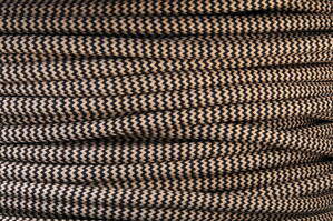 Textile kabel Art Deco Zig Zag Černo-Béžový 29 opředený 2x0,75 a 3x0,75mm2
