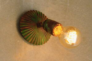 Nástěnná lampička paprsky Green Vintage s kroužkem